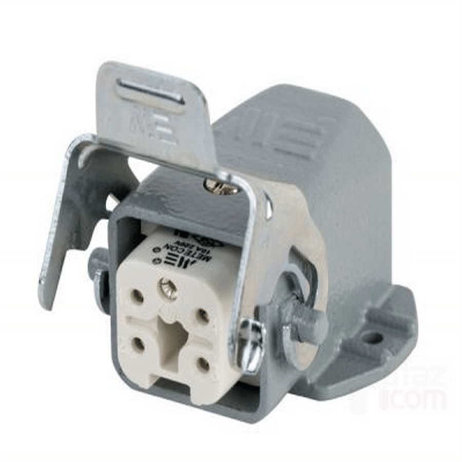 METE ENERJİ MT403009S 5x10A.ÇOKLU MAK. PRİZ EĞİK METAL  MANDALLI ARKA Gİ