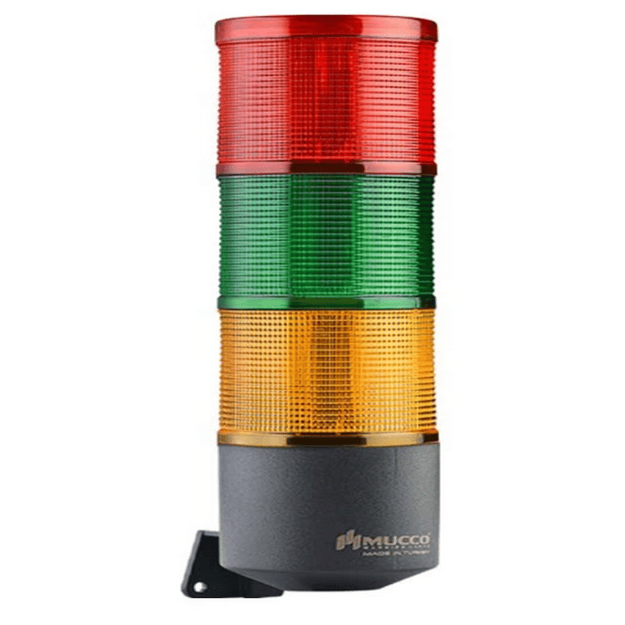 MUCCO MUC-SNT-7013-F3-D-10U Ø70 ÜÇ KATLI KOLON FLAŞÖR KIRMIZI Y/S 12 24V AC/DC
