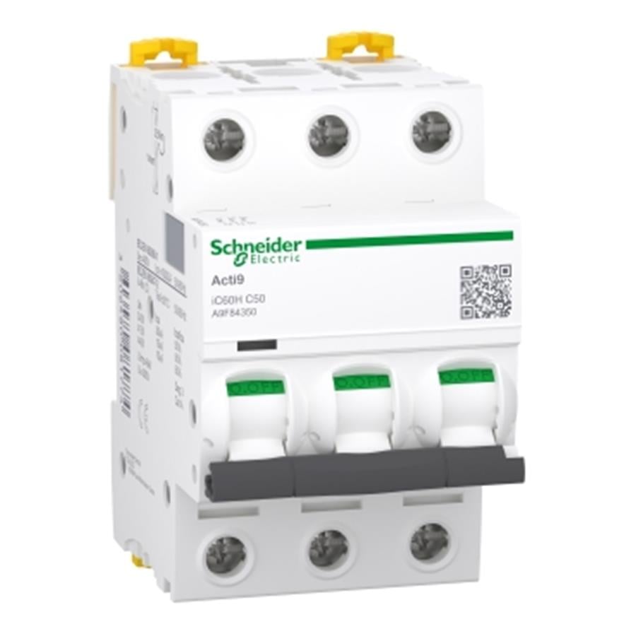 SCHNEIDER SCHA9F84350 Acti9 iC60H 3P 50A, 10kA C eğrisi Otomat