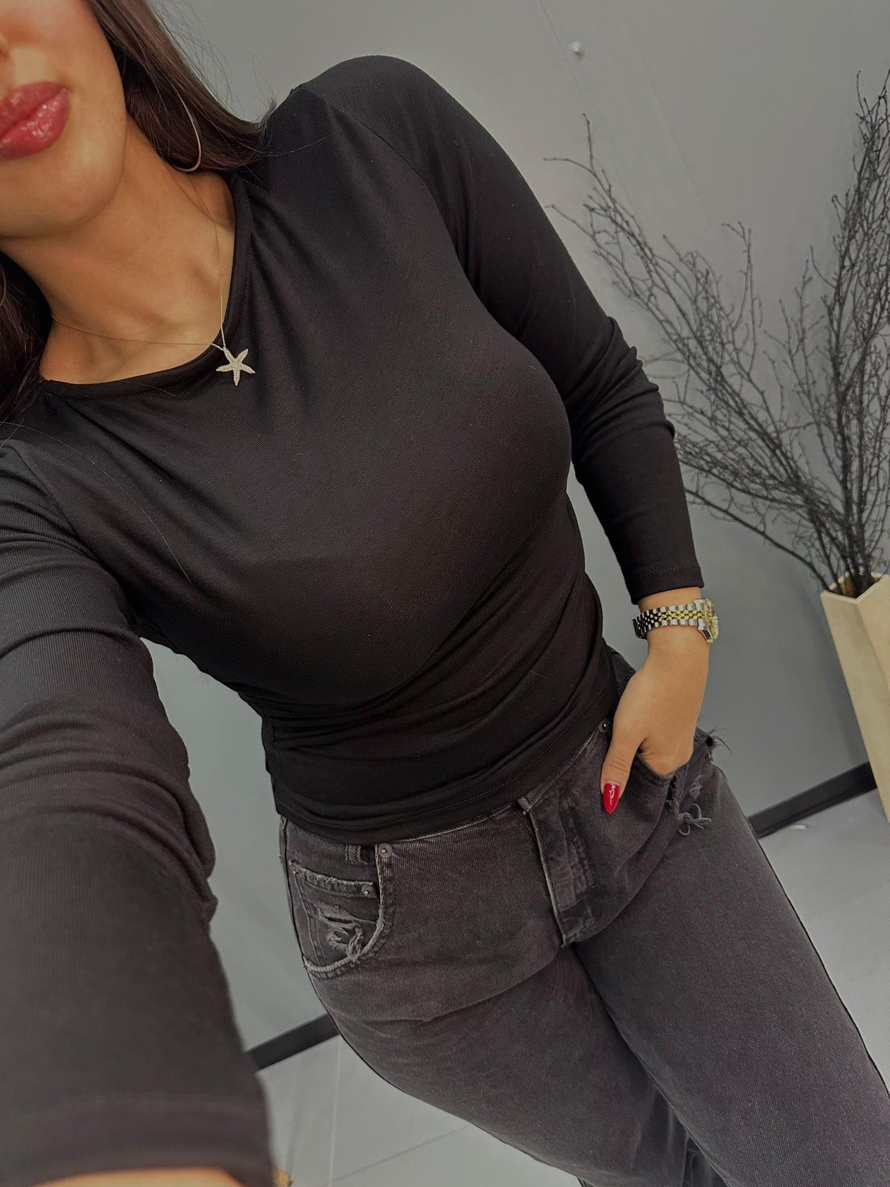 Siyah Büzgülü Basic