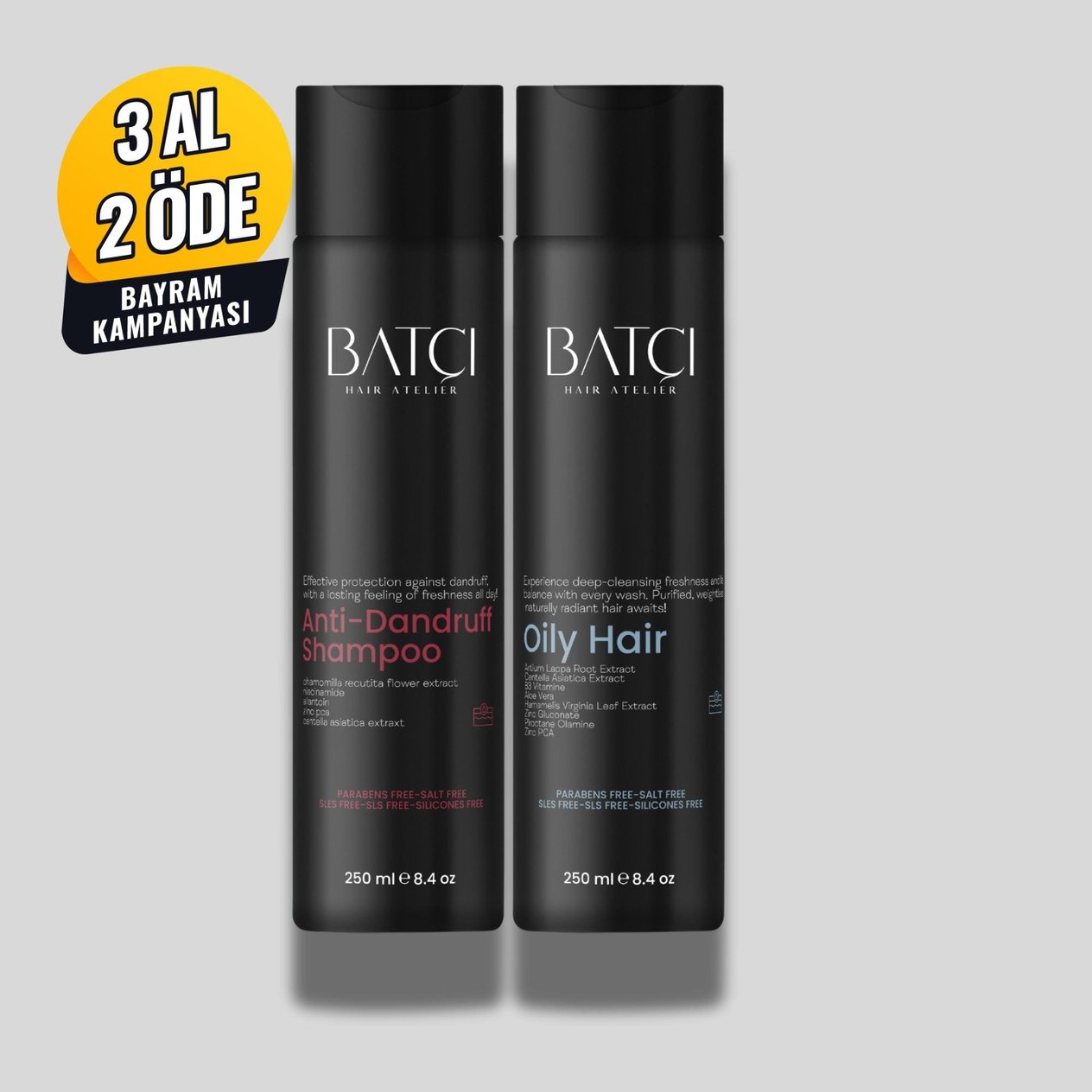 Yağlanma Karşıtı Şampuan 250 ML ve Kepek Karşıtı Şampuan 250 ML Avantajlı Set