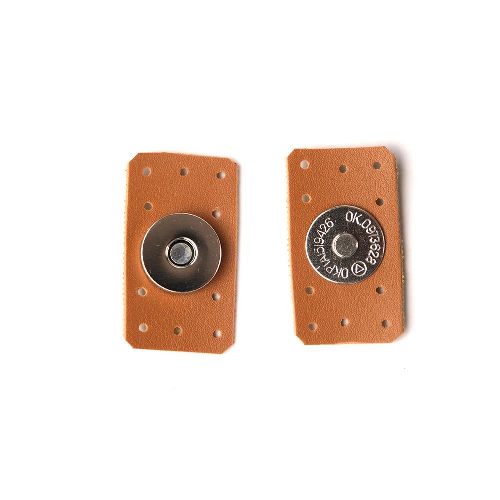 Açık Kahverengi Mıknatıslı Deri Çanta Klipsi 4.5 * 2.6 cm