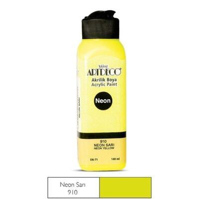 Artdeco Neon Akrilik Boya 140ml Neon Sarı 910