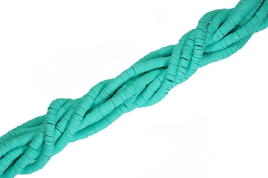 Fimo Boncuk Dizisi 4 mm | Su Yeşili