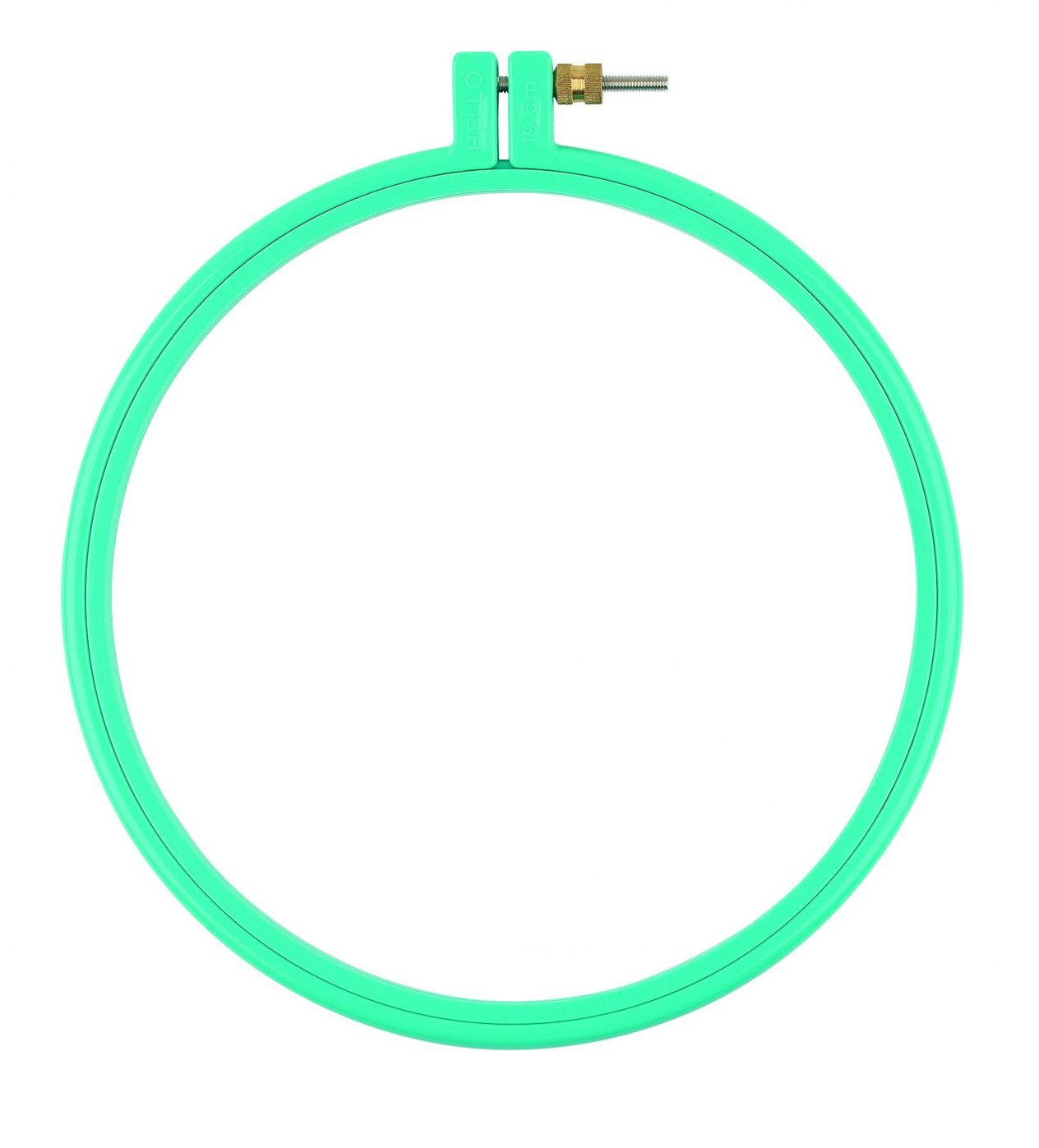 Hello Vidalı Plastik Kasnak Nakış Kasnağı 19 cm Turkuaz
