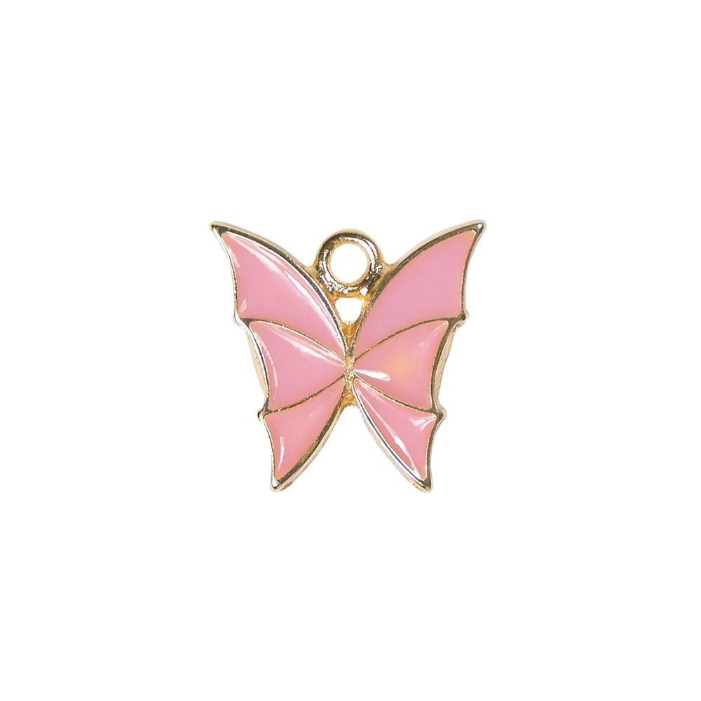 Kelebek Figürlü Kolye ucu Pembe