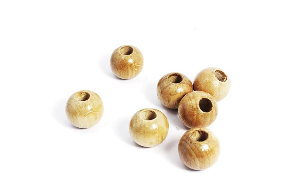Krem Renk Ahşap Boncuk