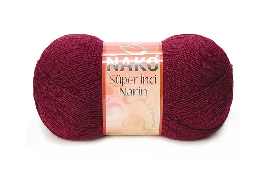 Nako Süper İnci Narin Bordo-999