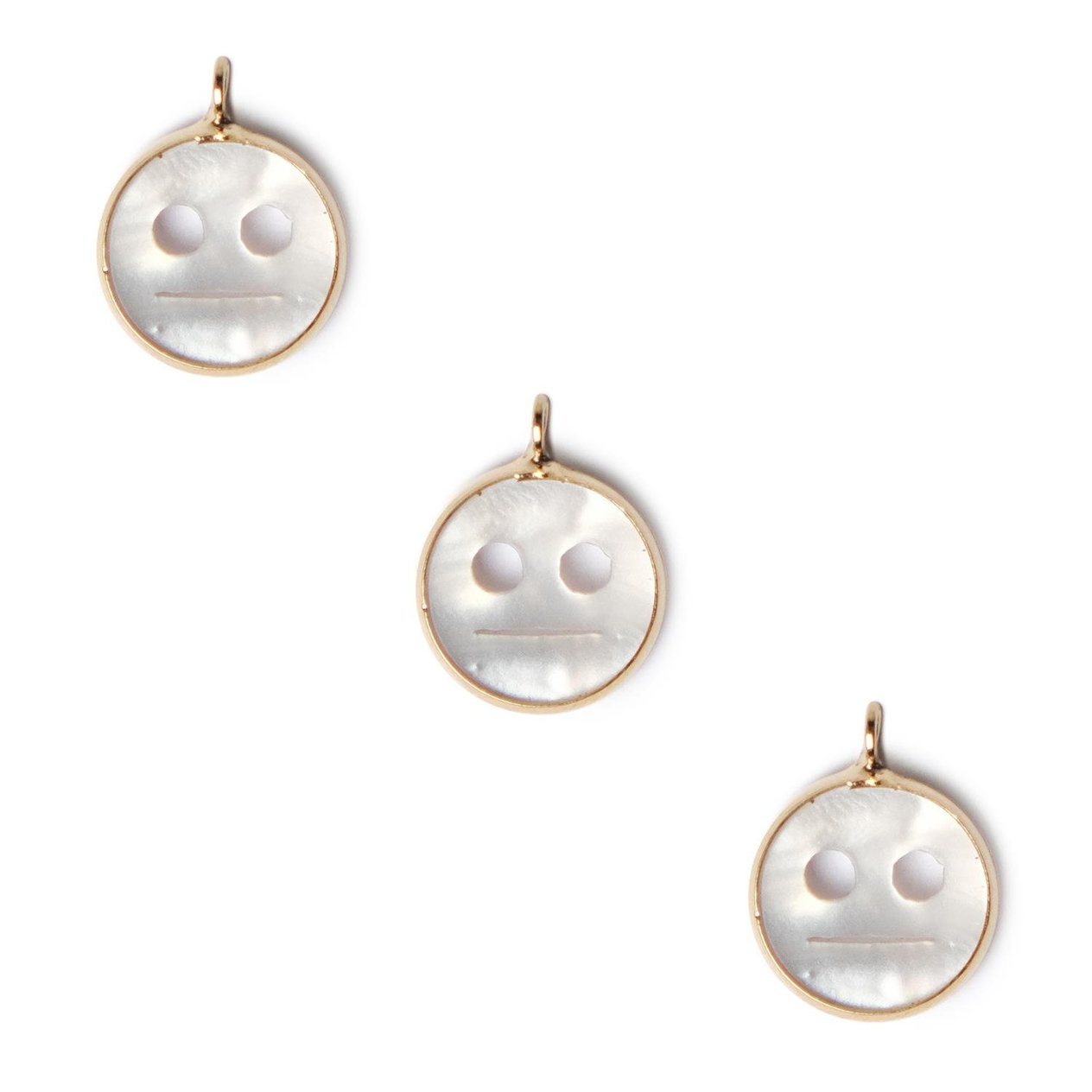 Nötr Yüz Emojili Sedef Kolye Ve Bileklik Ucu