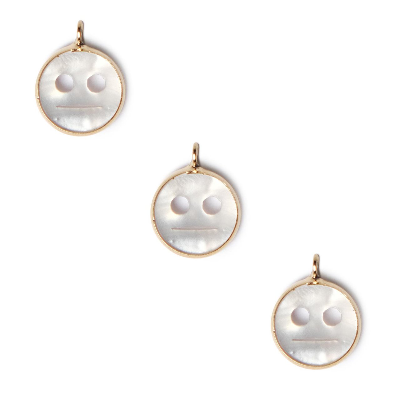Nötr Yüz Emojili Sedef Kolye Ve Bileklik Ucu