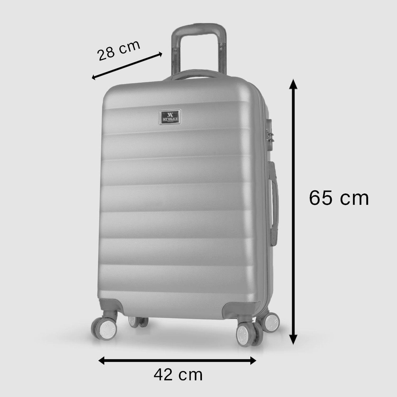 My Valice Colors Abs Medium Size Luggage Damson