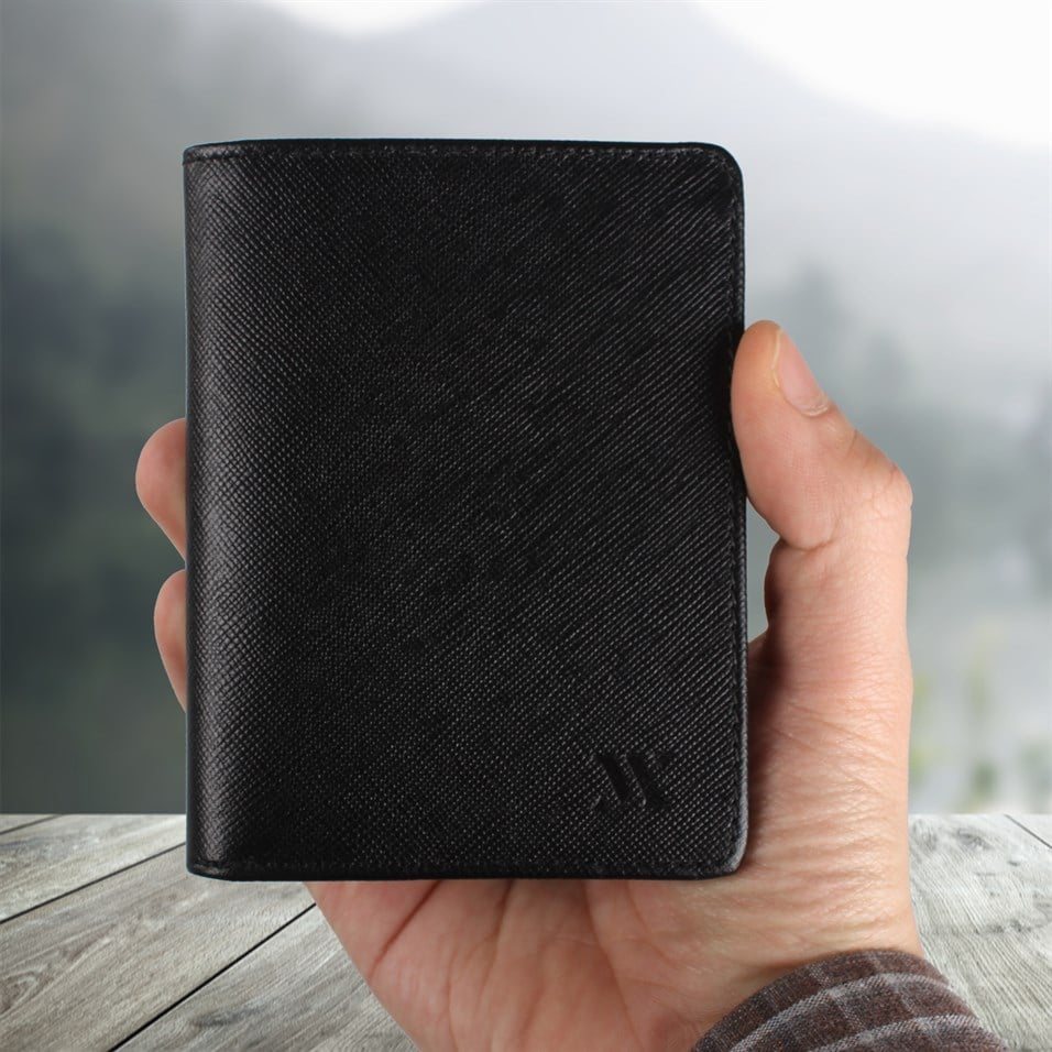 My Valice Men Genuine Leather Wallet and Cardholder 1820 Black