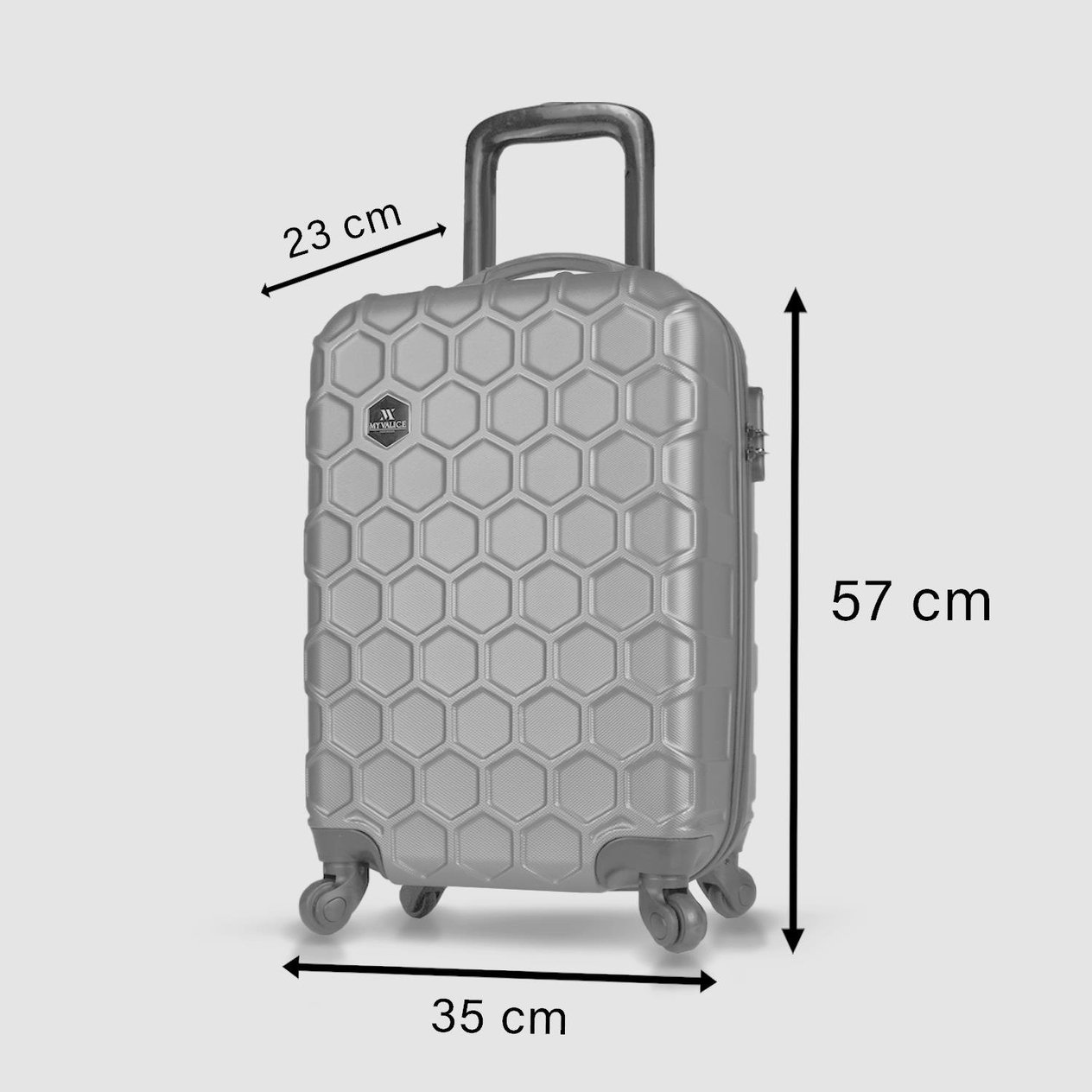 My Valice Honey Abs Cabin Size Luggage Gold