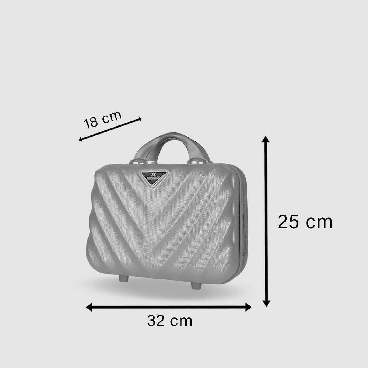 My Valice Lotus Abs Makeup Bag & Hand Luggage Grey