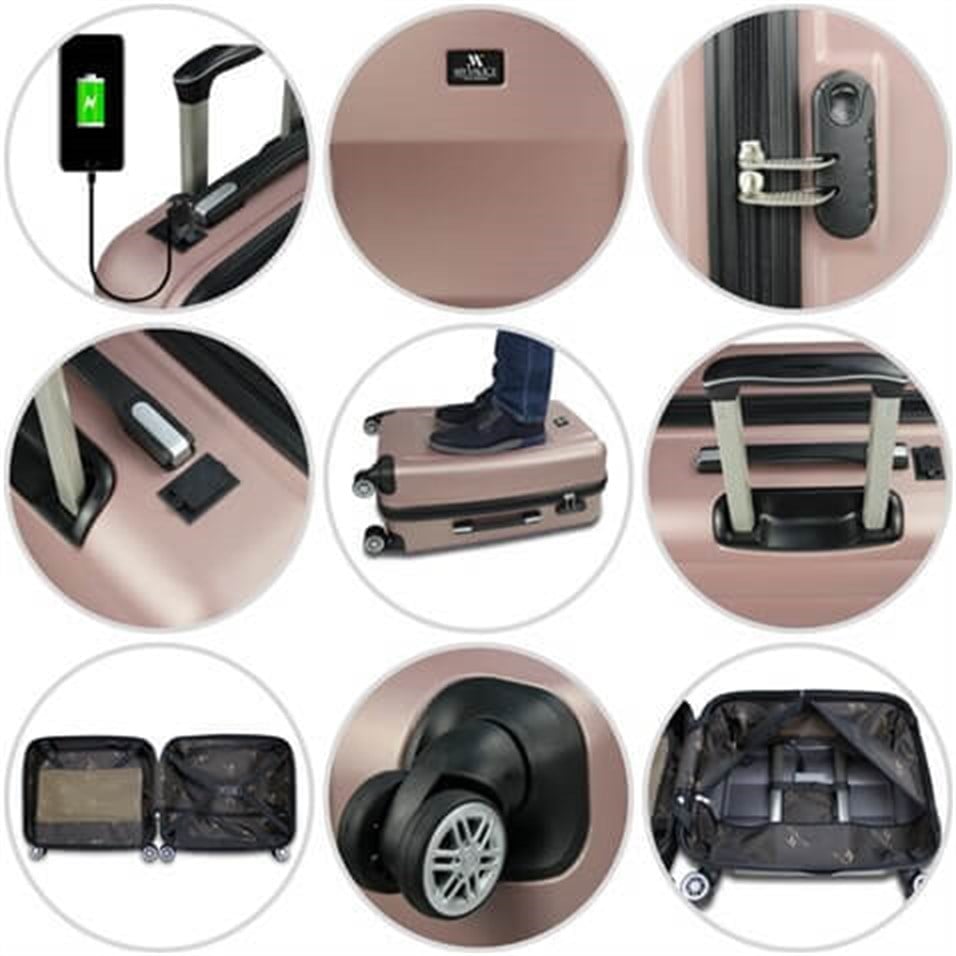My Valice Smart Bag Exclusive Usb Şarj Girişli Hostes Pilot Boy Valiz Petrol Mavi