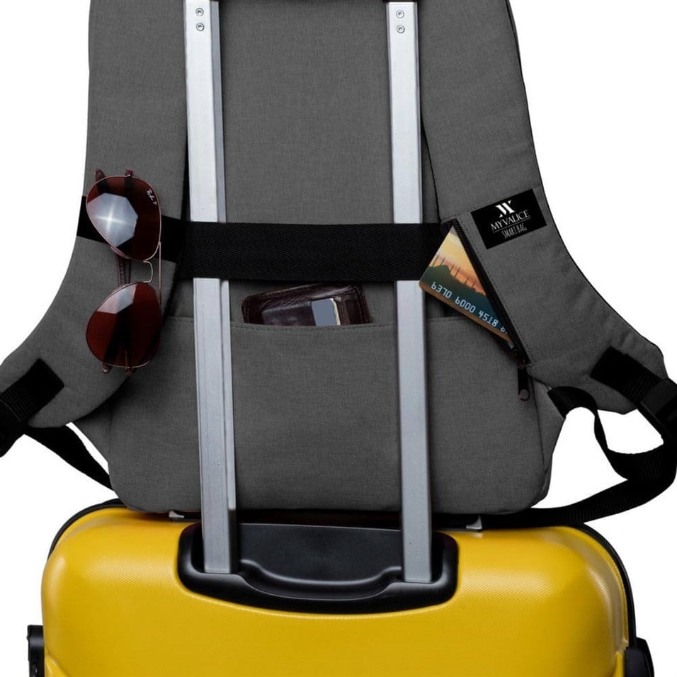 My Valice Smart Bag GALAXY Usb Şarj Girişli Notebook Sırt Çantası Gri
