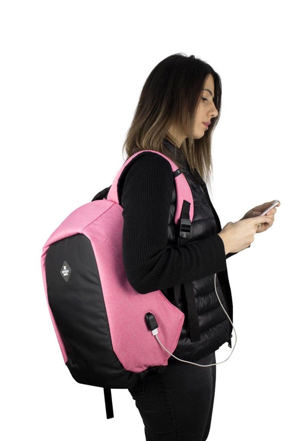 My Valice Smart Bag SECRET Usb Şarj Girişli Akıllı Sırt Çantası Kahverengi