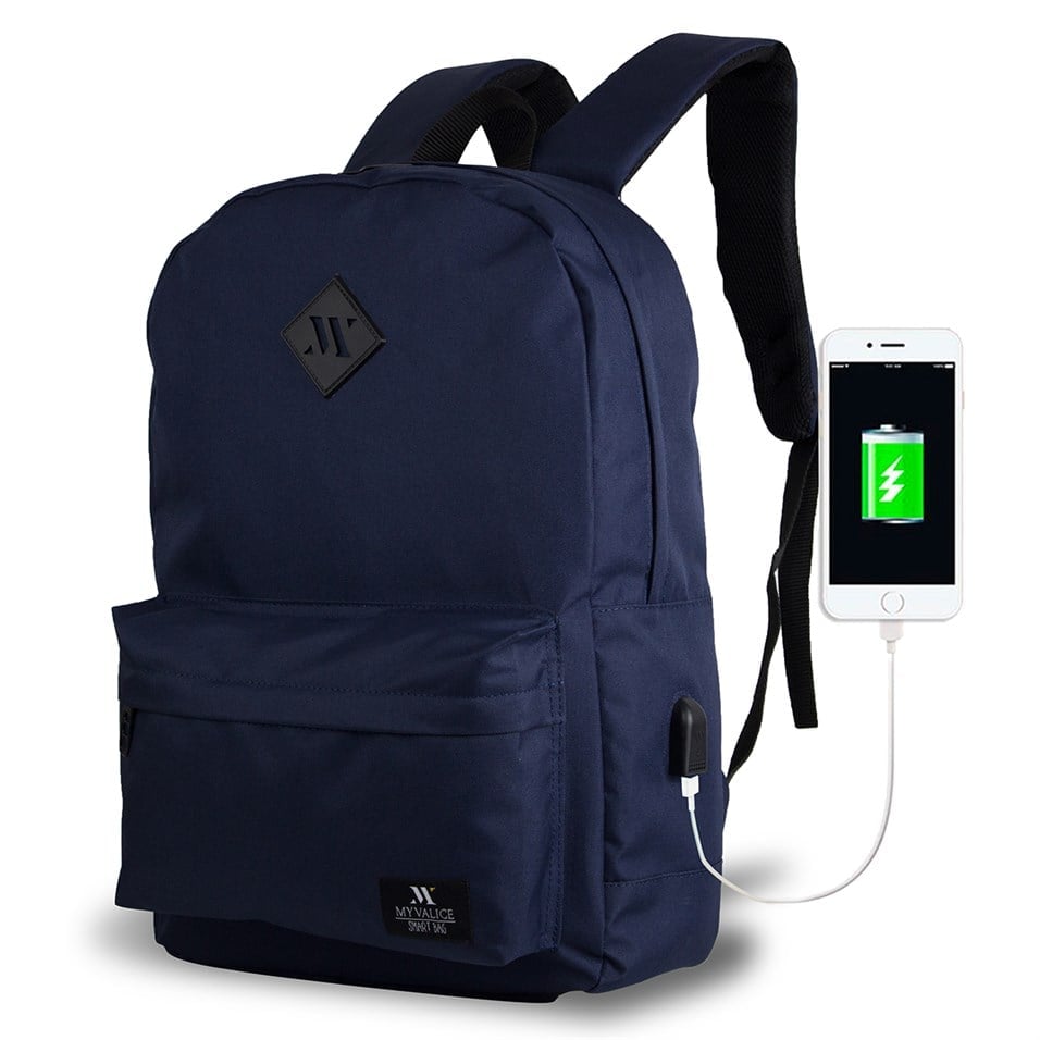My Valice Smart Bag SPECTA Usb Şarj Girişli Akıllı Sırt Çantası Lacivert