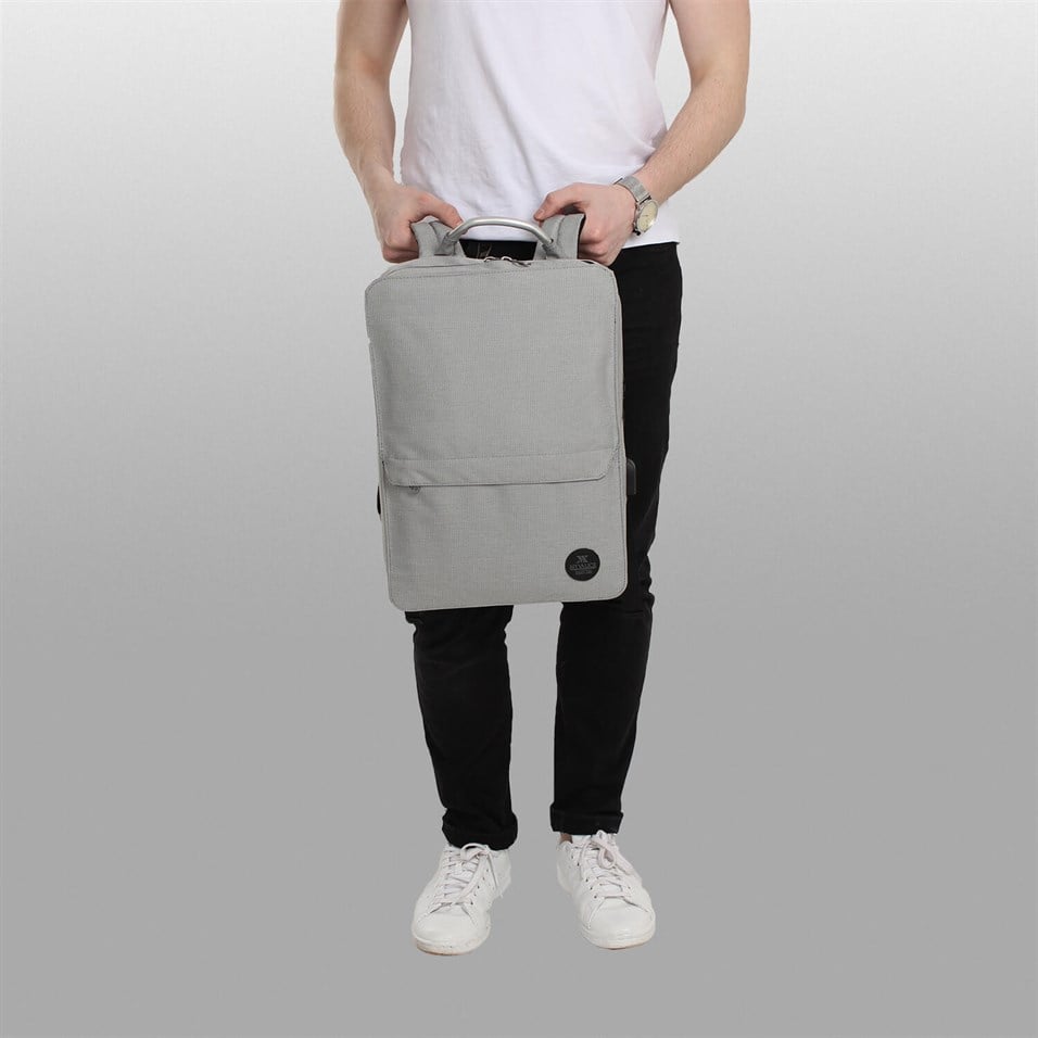 My Valice Smart Bag Usb Şarj Girişli Akıllı Sırt Çantası 1210 Gri