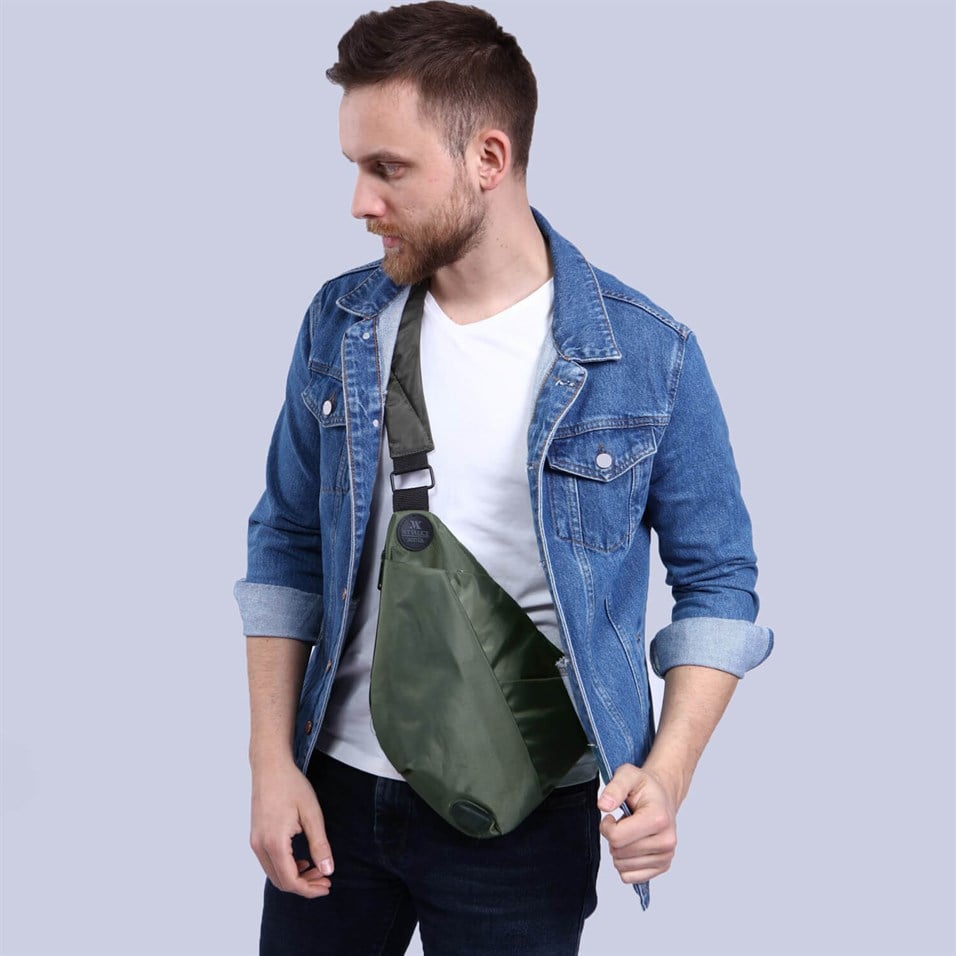 My Valice Smart Bag 1507 Cross Chest Bag Slim With USB Charging Port Khaki