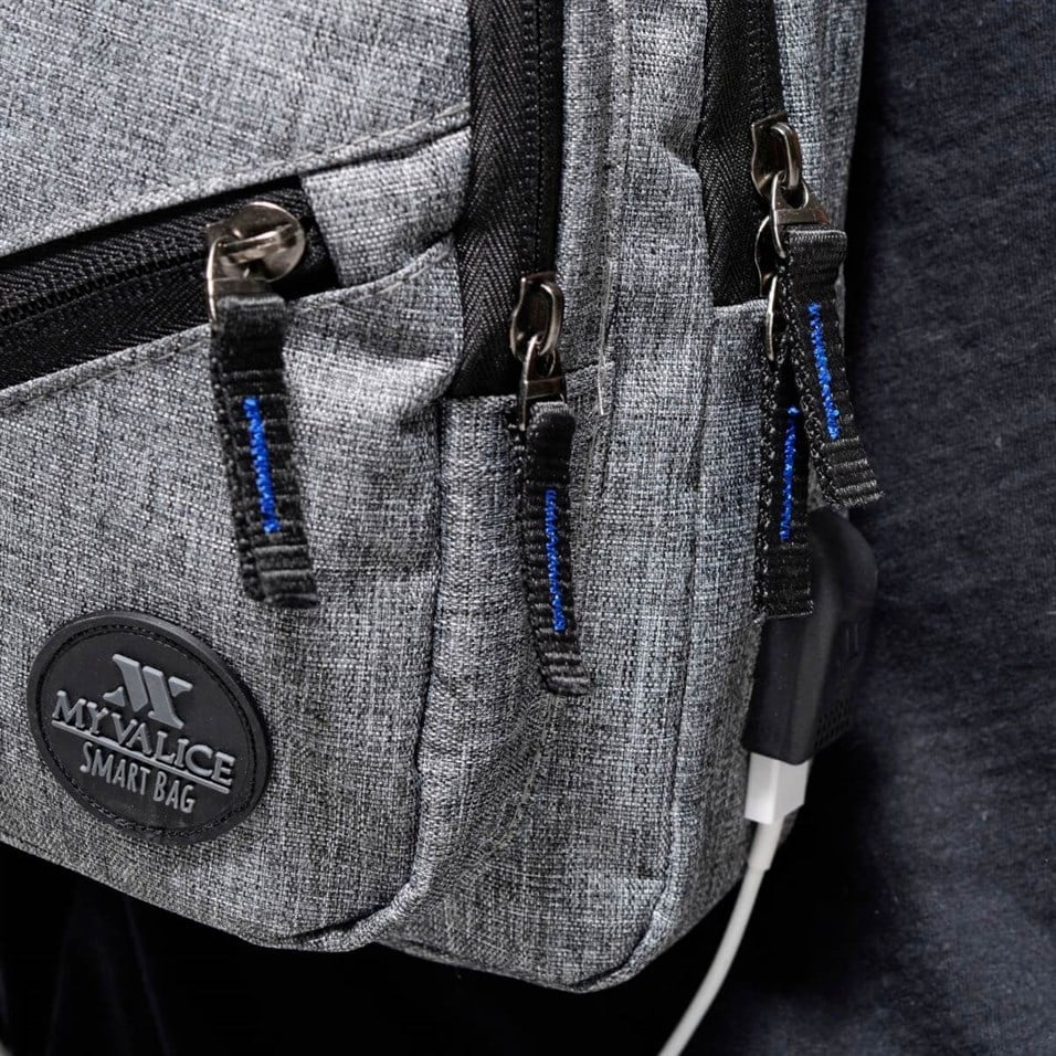 My Valice Smart Bag Usb'li Çapraz Göğüs Çantası 1502 Gri