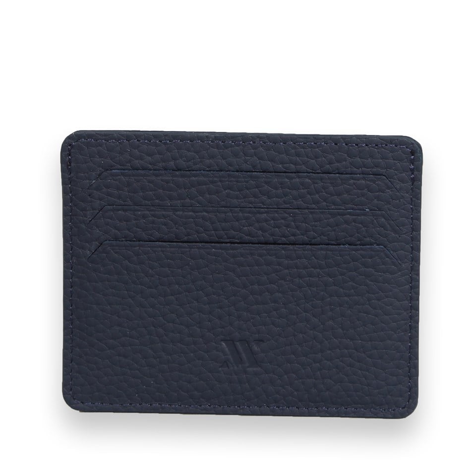 My Valice Unisex Genuine Leather Zippered Wallet and Card Holder 1817 Navy Blue