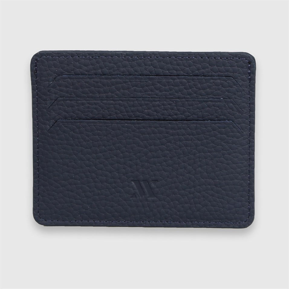My Valice Unisex Genuine Leather Zippered Wallet and Card Holder 1817 Navy Blue