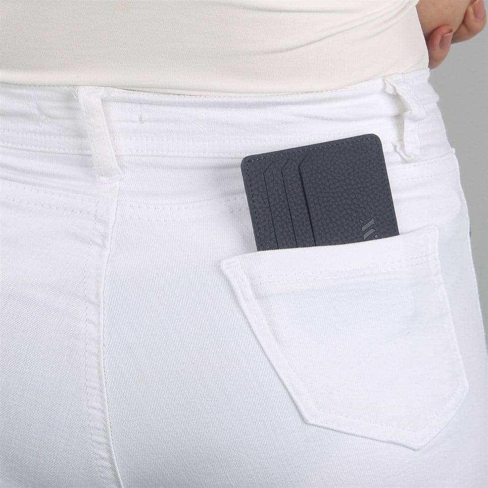 My Valice Unisex Genuine Leather Zippered Wallet and Card Holder 1817 Navy Blue