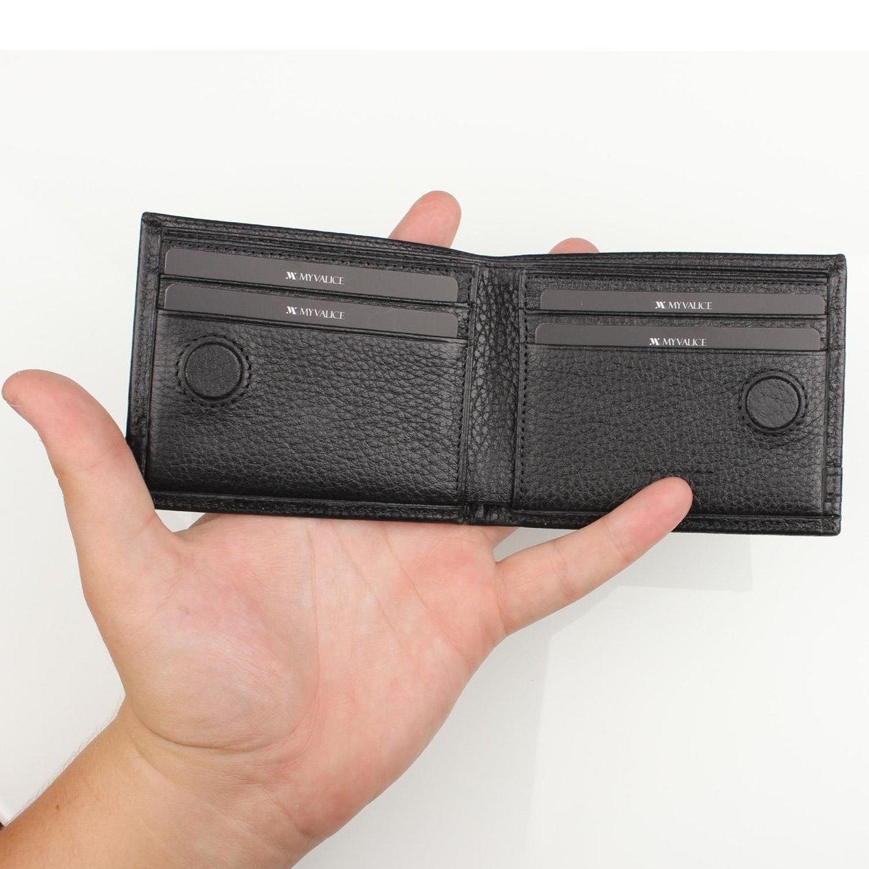 My Valice Unisex Genuine Leather Wallet and Card Holder 1822 Black