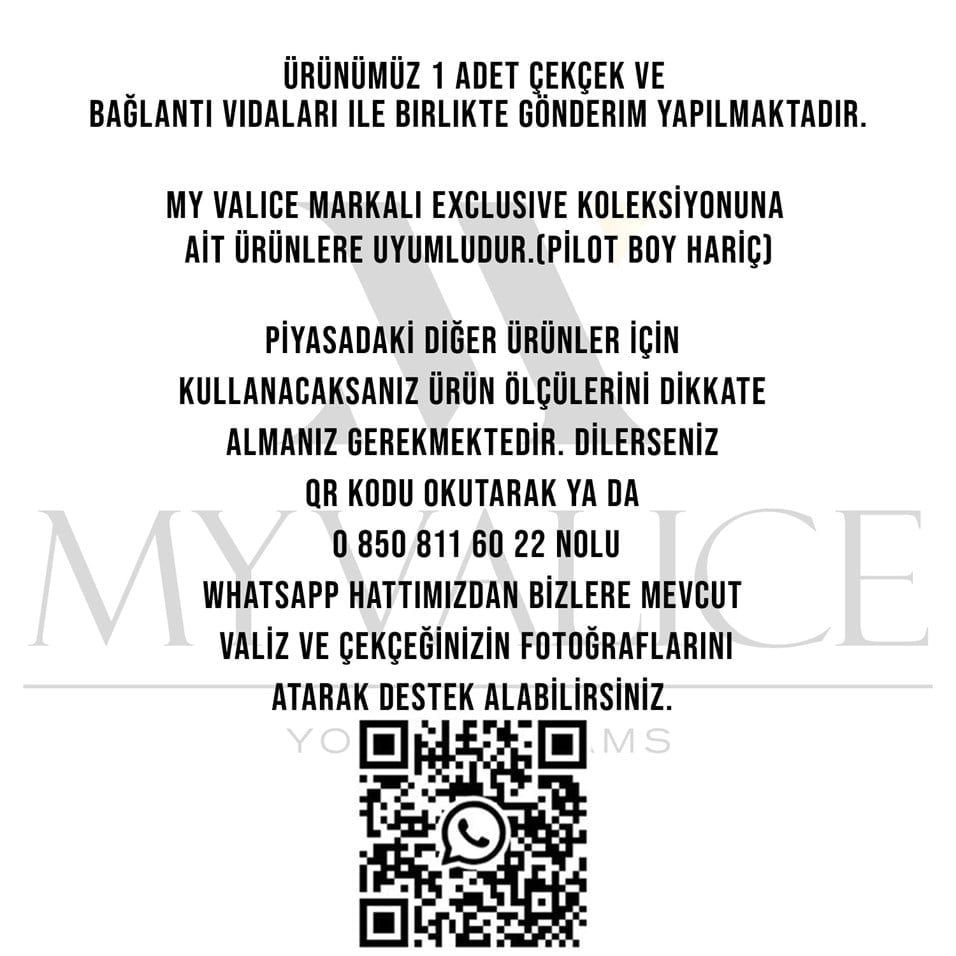 My Valice Valiz Çekçeği Kabin Küçük Boy Alüminyum Çekçek 01