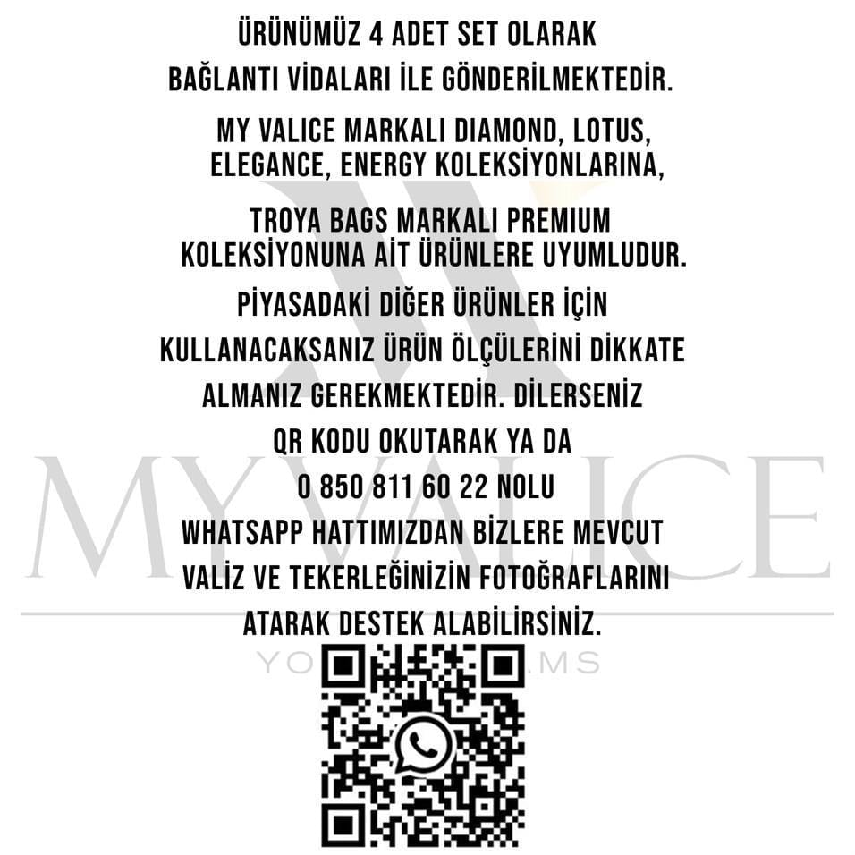 My Valice Valiz Tekerleği Çift Teker 01 4 Adet