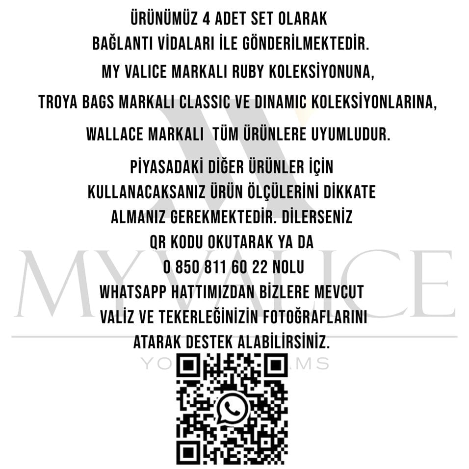 My Valice Valiz Tekerleği Tek Teker 01 4 Adet