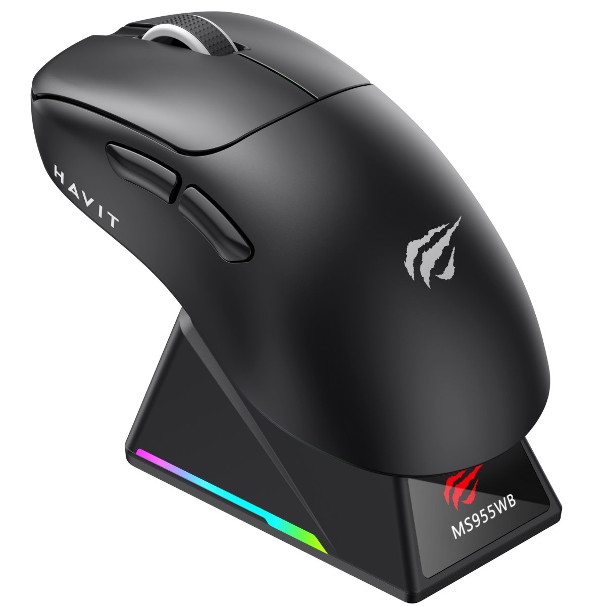 Havit Gamenote MS955WB RGB Wireless Gaming Mouse 3 Modlu + Şarj İstasyonu Ekranlı - Siyah