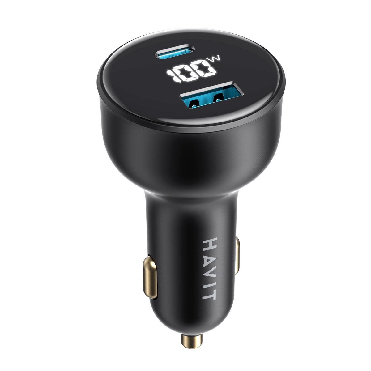 Havit CC100W 100W PD Dijital Göstergeli Ultra Hızlı Araç Şarj Aleti