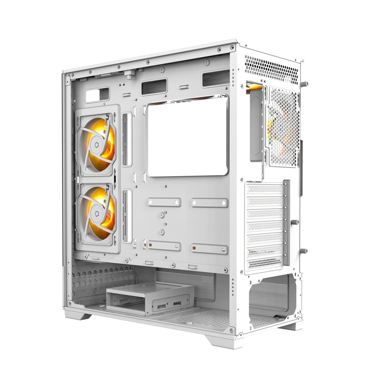 Havit CF925 Tamperlı Cam Gaming Oyuncu Kasası 3 Fanlı Beyaz - Kumandalı ve Modüllü ITX/M-ATX/ATX/E-ATX Uyumlu