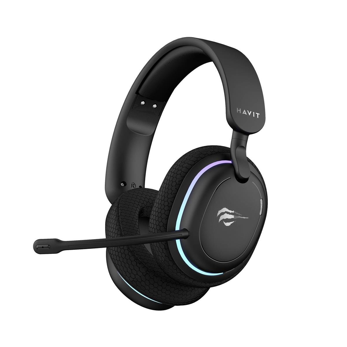 Havit Gamenote Fuxi-H7 RGB Kablosuz Gaming Oyuncu Kulaklığı - Siyah