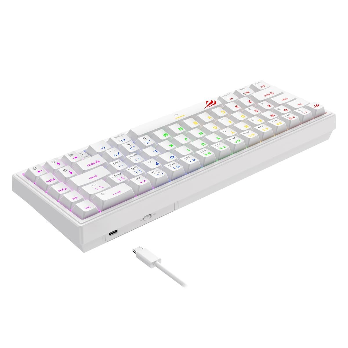 Havit Gamenote KB874L Mekanik Red Switch Gaming %60 Klavye - Beyaz
