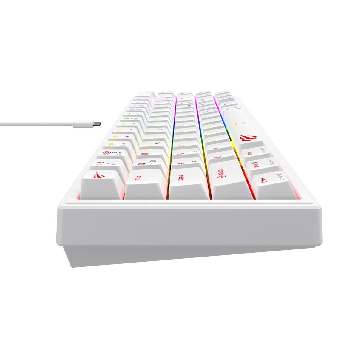 Havit Gamenote KB874L Mekanik Red Switch Gaming %60 Klavye - Beyaz
