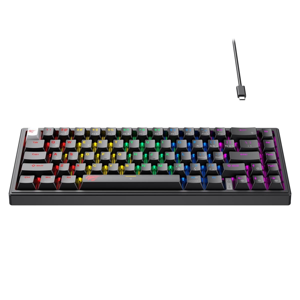 Havit Gamenote KB874L Mekanik Red Switch Gaming %60 Klavye - Siyah