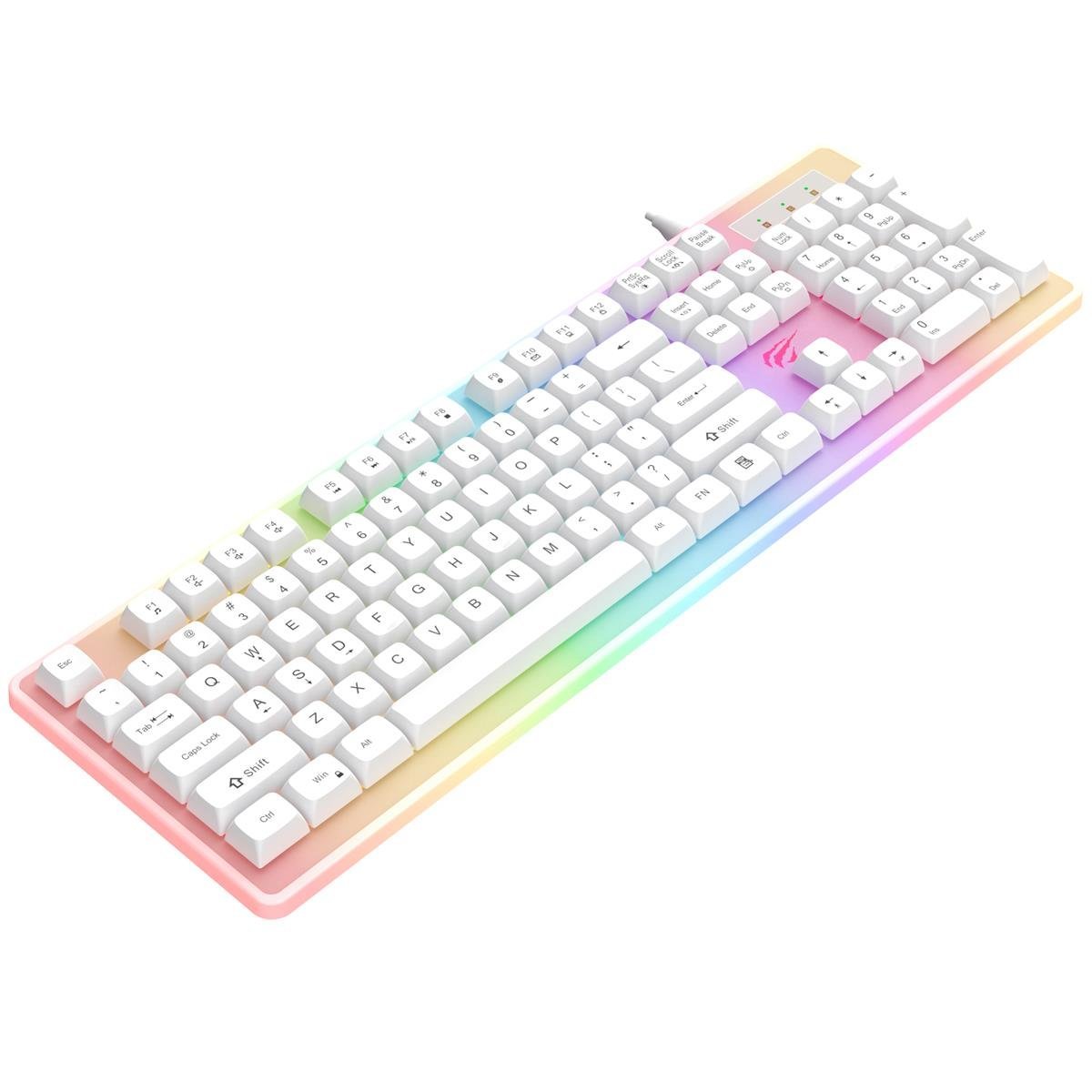 Havit Gamenote KB876L RGB Gaming Klavye - Beyaz