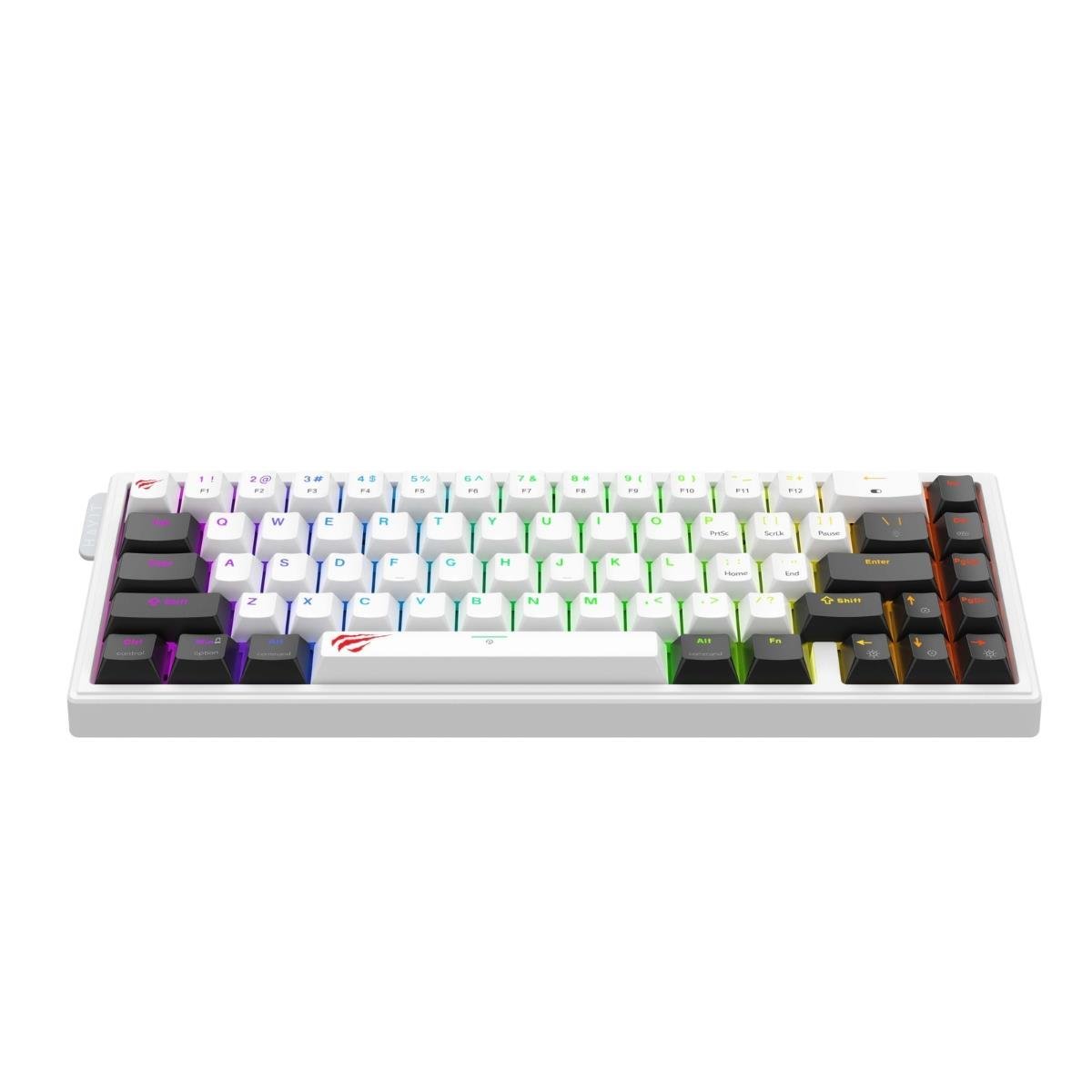 Havit Gamenote KB900L RGB Aydınlatmalı Manyetik Switch Mekanik Oyuncu Klavyesi - 67 Tuş - Hot Swappable - Beyaz