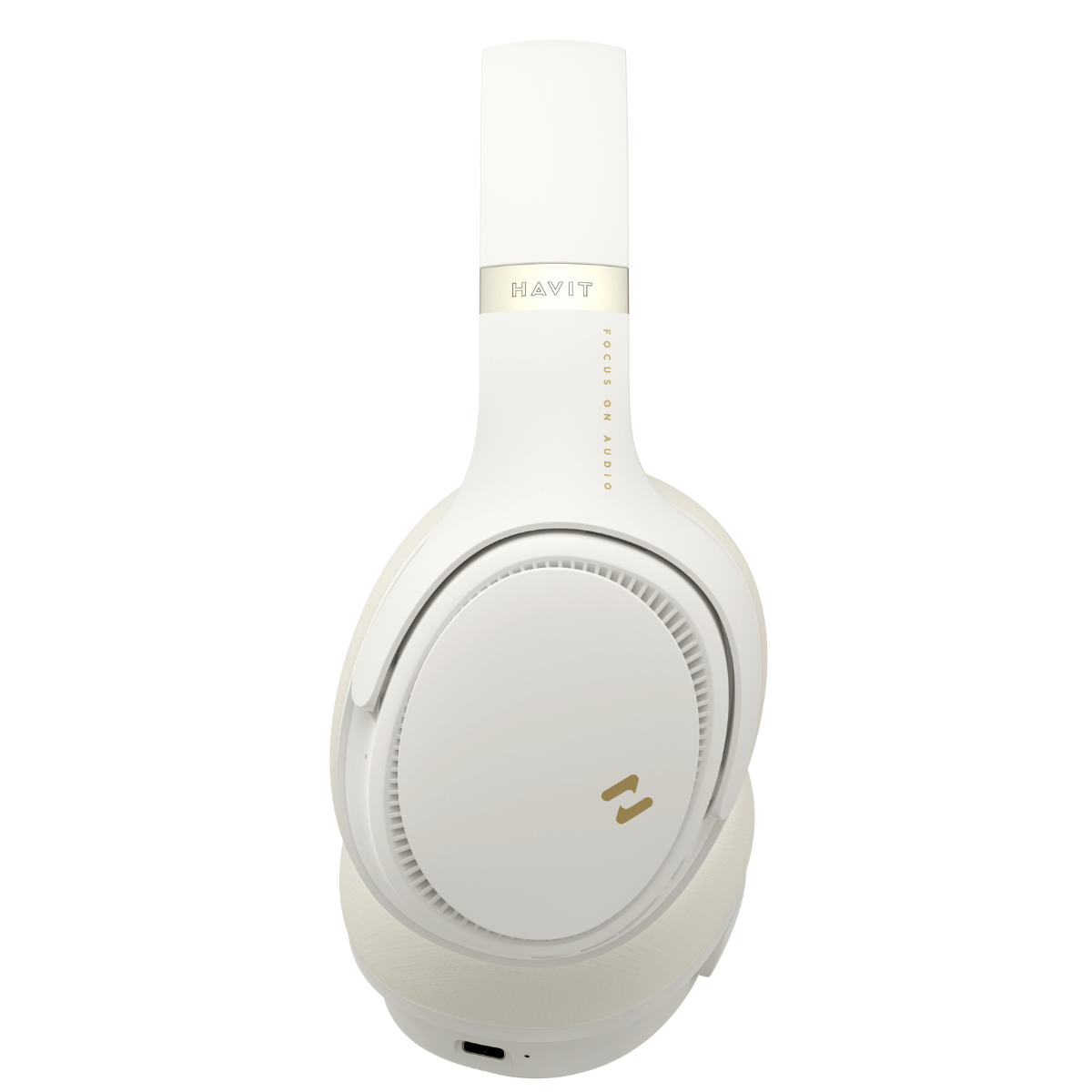 Havit H630BT PRO ANC Kulak Üstü Katlanabilir Bluetooth Kulaklık - 50 Saat Batarya Çift Cihaz Desteği - Bej