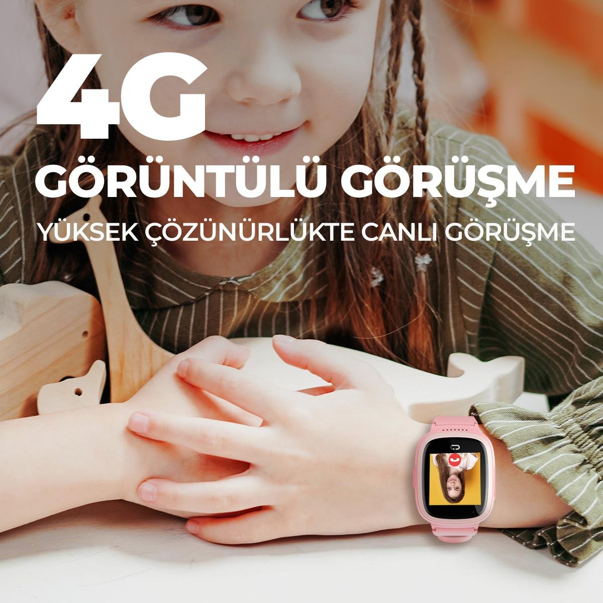Havit KW11 4G Sim Kartlı Akıllı Çocuk Saati - Pembe