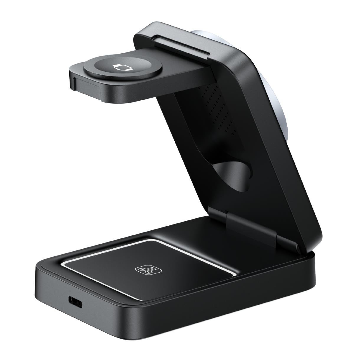 Havit W3103 Hızlı Wireless Şarj 3 in 1 (Fast 15W) - Siyah