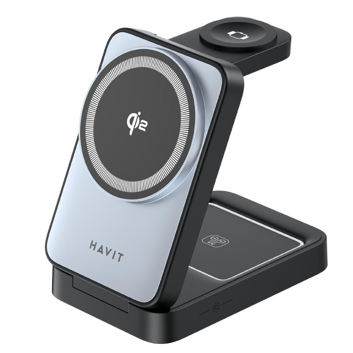 Havit W3103 Hızlı Wireless Şarj 3 in 1 (Fast 15W) - Siyah