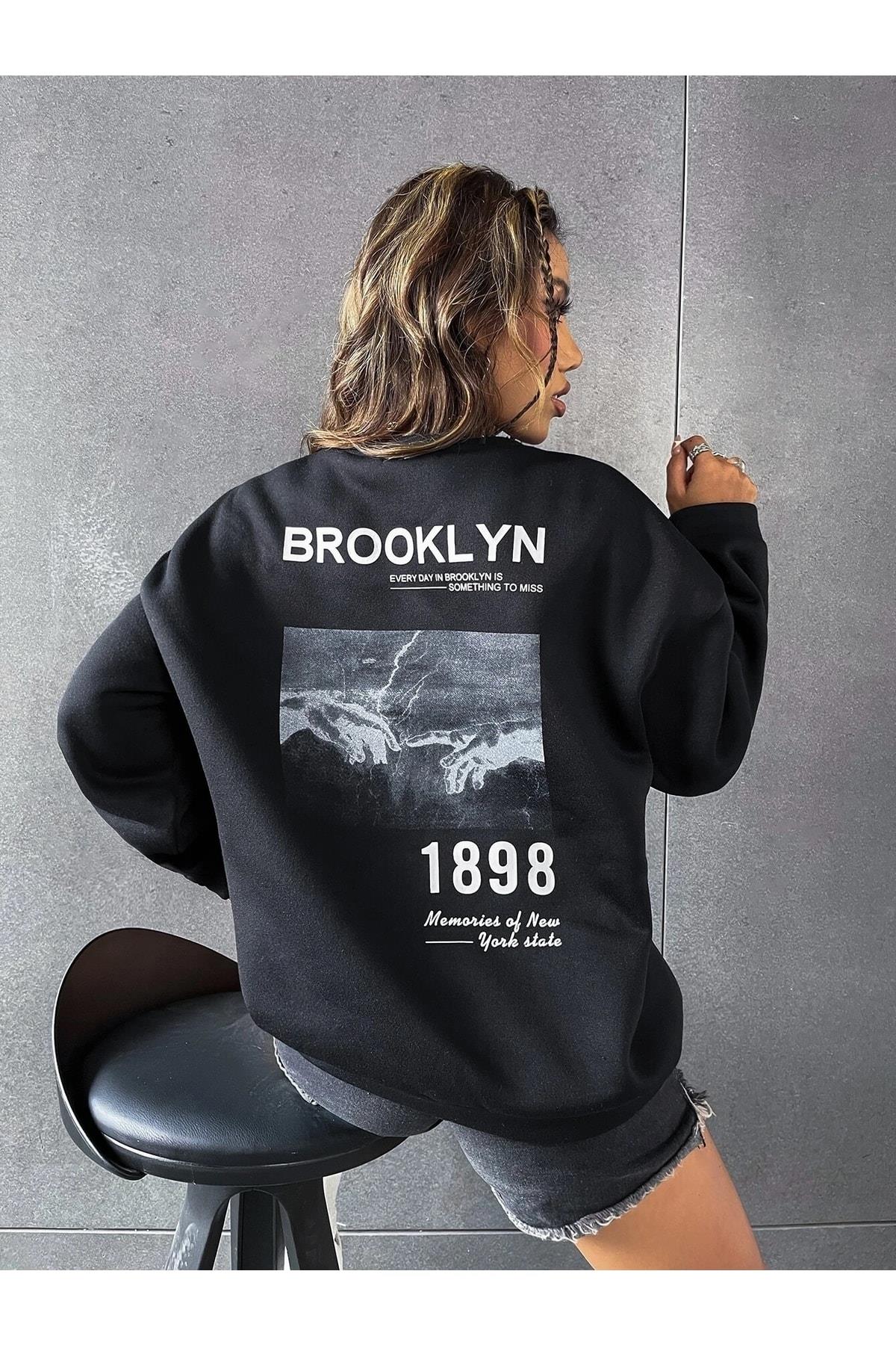Kadın Brooklyn Baskılı Sweatshirt