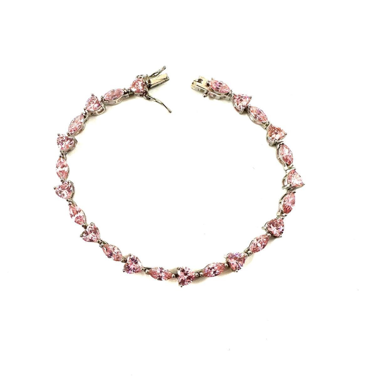 İthal Pembe Kalp bileklik