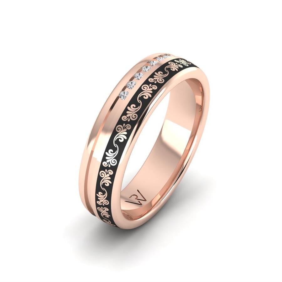 Alliances avec pierres femme Alluring Light Or Rose