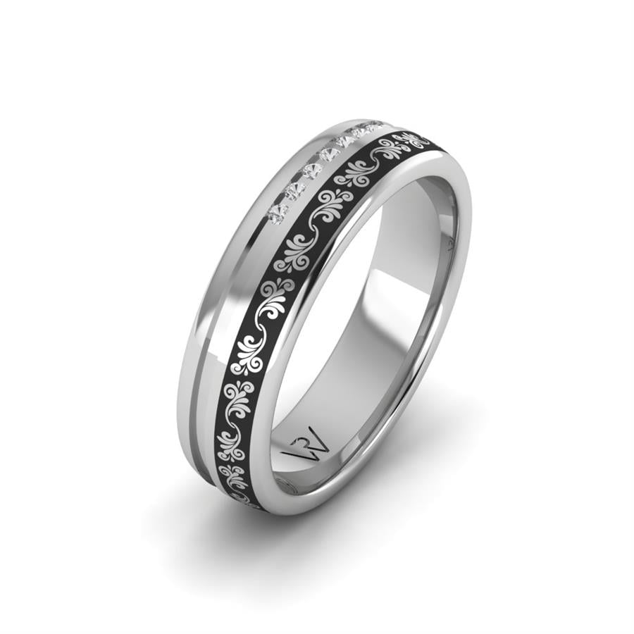 Alliances avec pierres femme Alluring Light Or Blanc