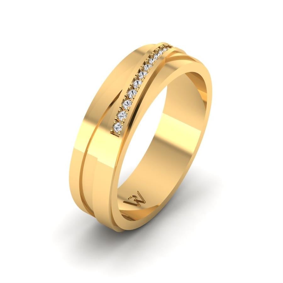 Alliances Avec Pierres Femme Amity Or Jaune